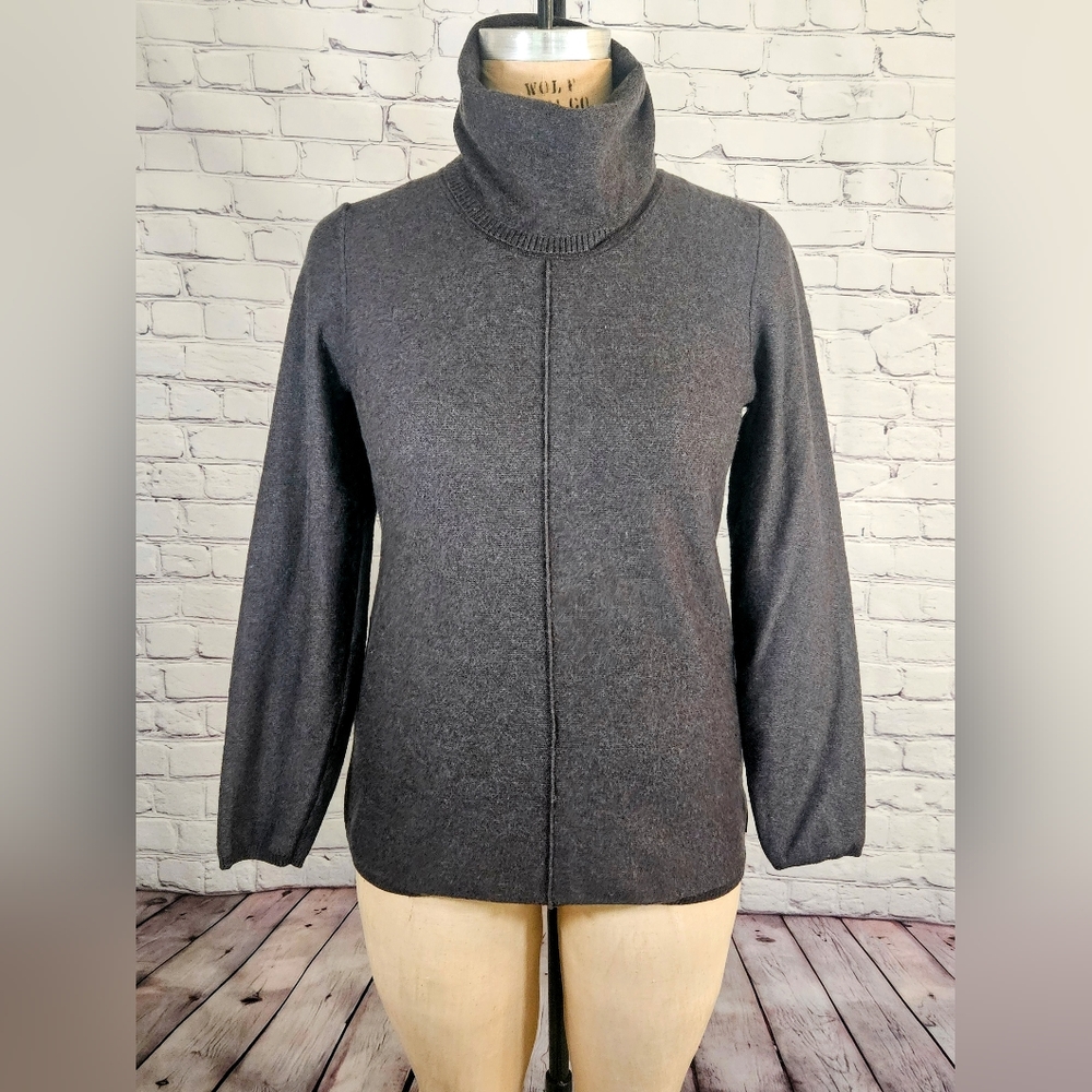 EUC Calvin Klein Jeans Dark Gray Turtleneck Tunic Sweater Size XL
